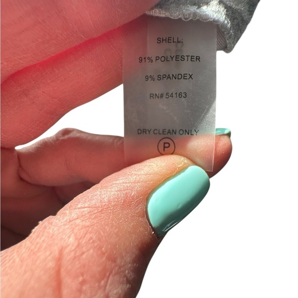 Calvin Klein Silver Crushed Velvet Slip Maxi Dress Y2K 90 Minimalist Party 10 H4 - Picture 7 of 10